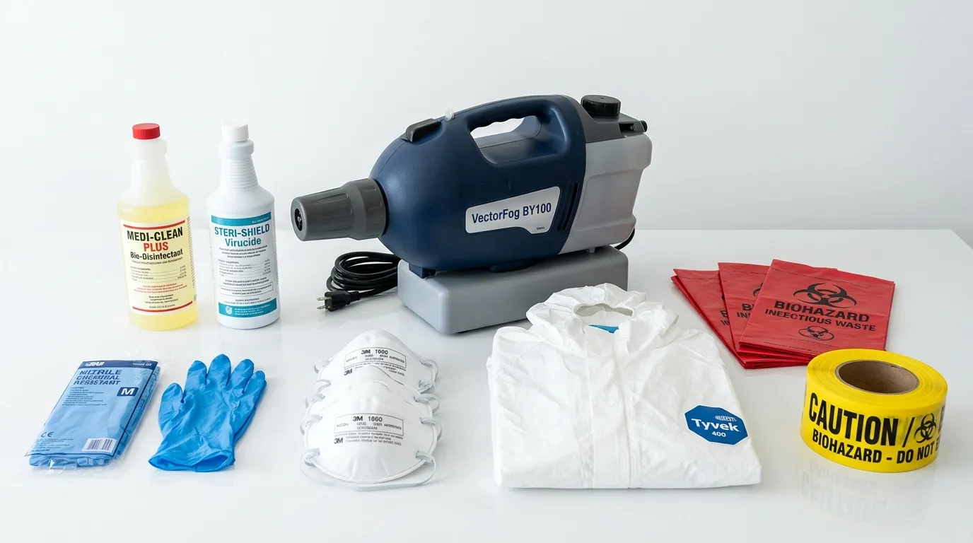 Professional biohazard remediation crew working in Anacostia